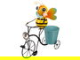 Ibergarden Macetero Bicicleta Abeja 31 x 35 x 13 cm Metal Amarillo Azul (Set de 6)