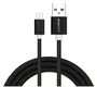Eightt Cable USB A a Micro-USB B ECM-1B de 1m, Nylon Trenzado, Negro