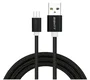 Eightt ECM-1B Cable USB 2.0 USB A a Micro USB B 1 m Negro Carga y Sincronización Datos 480 Mbps Cubierta Nylon Trenzado