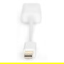 Digitus Mini DisplayPort a HDMI Cable Adaptador, Mini DisplayPort Macho/Hembra a HDMI Macho, Blanco, 0.15m