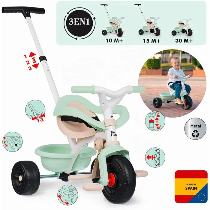 Smoby Triciclo Be Fun Confort Verde