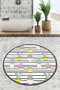Mijölnir Alfombrilla de Baño Cactus Circle Djt 100 de Poliéster Antideslizante y Lavable a Máquina Ø100cm