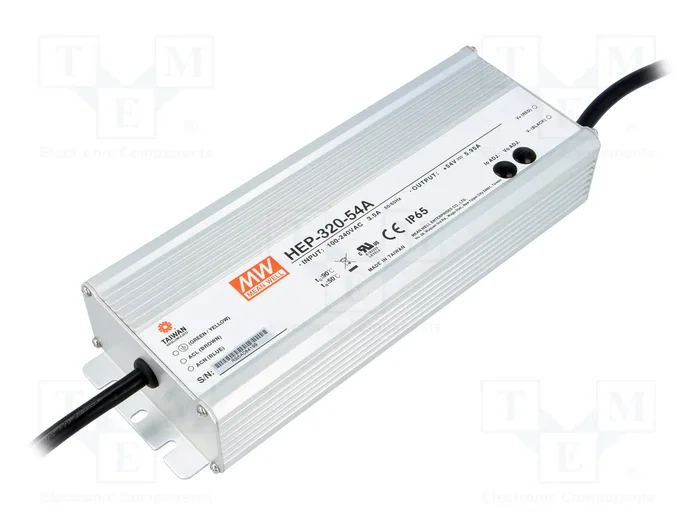 MEAN WELL HEP-320-54A Alimentador de impulso 321,3W 54VDC MEAN WELL HEP-320-54A Alimentador de impulso 321,3W 54VDC