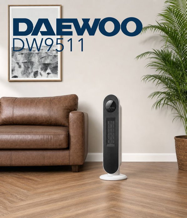 DAEWOO Calefactor cerámico PTC de torre 2000W con mando