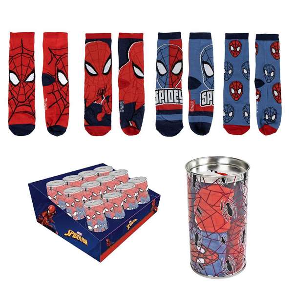 Cerdá Calcetines Spiderman Pack de 4 Pares Multicolor Talla 31-34 para niños 3 Años+
