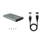 TooQ TQE-2503G Caja Externa para Disco Duro de 2.5" USB 3.1 Gris Sin Tornillos