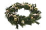 DKD Home Decor Corona LED PVC Verde y Dorado con 50 LEDs