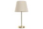 DKD Home Decor Lámpara de Sobremesa Metal y Lino Dorado y Crudo