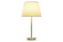 DKD Home Decor Lámpara de Sobremesa Metal y Lino Dorado y Crudo
