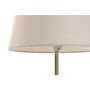 DKD Home Decor Lámpara de Sobremesa Metal y Lino Dorado y Crudo
