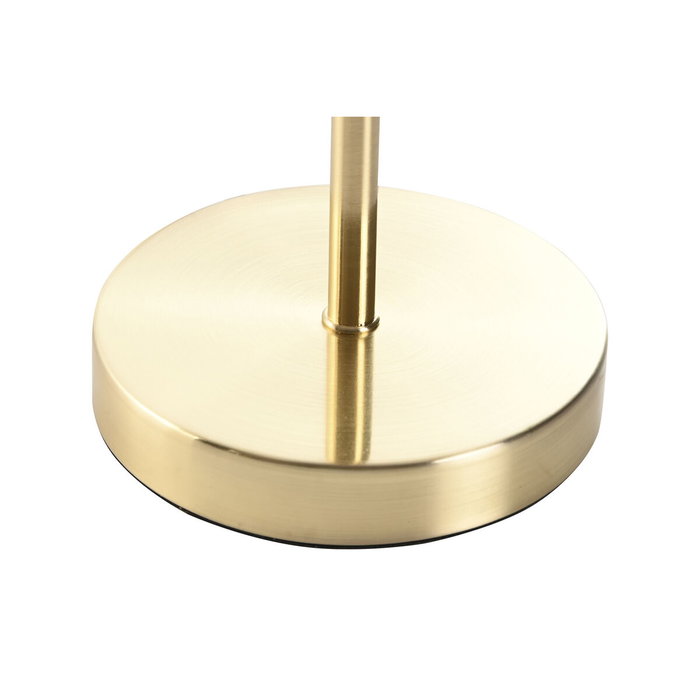 DKD Home Decor Lámpara de Sobremesa Metal y Lino Dorado y Crudo