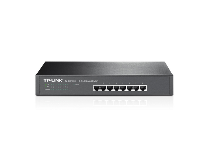TP-Link Switch TL-SG1008 V9, Conmutador de red 8 Puertos Gigabit, Negro TP-Link Switch TL-SG1008 V9, Conmutador de red 8 Puertos Gigabit, Negro