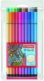 Rotulador Fibra Stabilo Pen 68 Estuche De 20 (Set de 5)