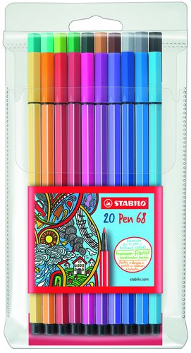 STABILO PEN 68 Estuche de 20 colores (Set de 5) STABILO PEN 68 Estuche de 20 colores (Set de 5)