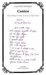 CATEDRA, Cantos, Giacomo Leopardi - CATEDRA