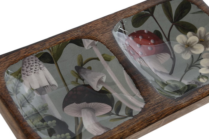 DKD Home Decor Alpino Vaciabolsillos Setas Azul Natural 20 x 10 x 2.5 cm (4 Unidades)