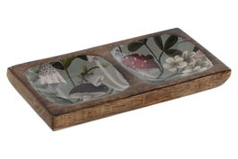 DKD Home Decor Alpino Vaciabolsillos Setas Azul Natural 20 x 10 x 2.5 cm (4 Unidades)