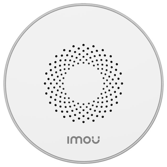Imou ZR1 Sirena de Seguridad Inalámbrica para Interior, 85 dB, Alcance 200 m, 2400 MHz, Funciona con Batería, Blanco