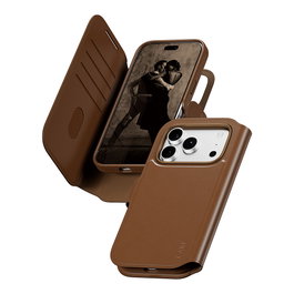 PanzerGlass CARE Tango 2-in-1 Wallet Case Braun con MagSafe para iPhone 17 Pro