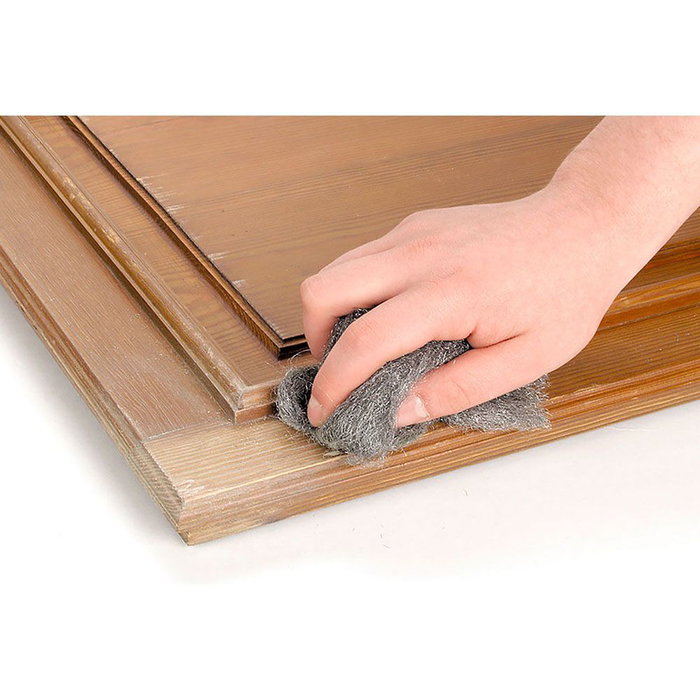 Wolfcraft Lana de acero grano 00 200g Limpieza y lijado de suelos, azulejos, metal y madera