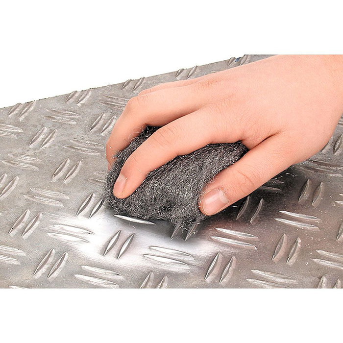 Wolfcraft Lana de acero grano 00 200g Limpieza y lijado de suelos, azulejos, metal y madera