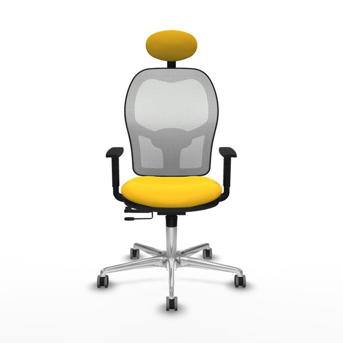 PIQUERAS Y CRESPO Silla de oficina Jorquera con mecanismo Sincro/Traslack, Amarillo y Blanco PIQUERAS Y CRESPO Silla de oficina Jorquera con mecanismo Sincro/Traslack, Amarillo y Blanco
