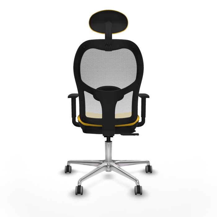 PIQUERAS Y CRESPO Silla de oficina Jorquera con mecanismo Sincro/Traslack, Amarillo y Blanco PIQUERAS Y CRESPO Silla de oficina Jorquera con mecanismo Sincro/Traslack, Amarillo y Blanco