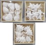 DKD Home Decor Set de 10 Colgantes de Metal Blancos para Navidad Moderna