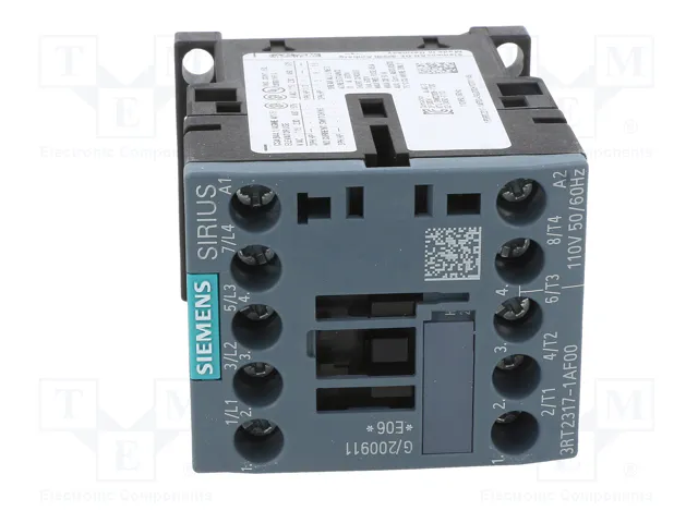 SIEMENS 3RT2317-1AF00 Contactor 4-polar 12A 110V AC