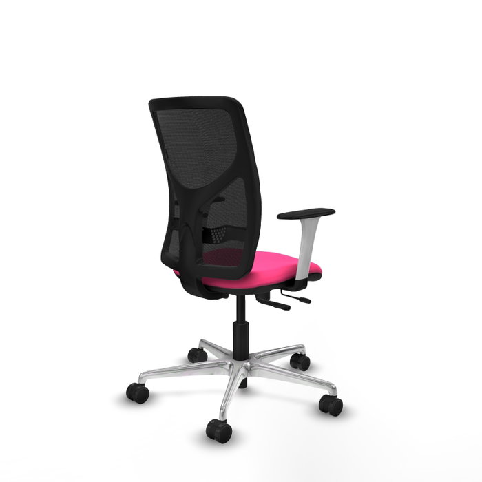 PIQUERAS Y CRESPO Silla de oficina Motilla Rosa y Negro con mecanismo Sincro/Traslack