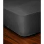 Lovely Home Sábana Ajustable 100% Algodón 90x190x30 cm Gris Oscuro Certificado OEKO-TEX