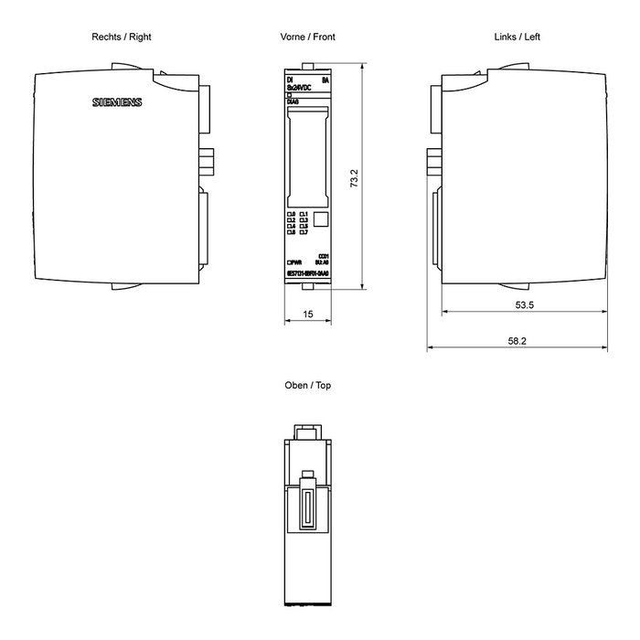 Siemens SIMATIC ET 200SP 6ES7131-6BF01-0AA0 DI 8x24VDC Basic