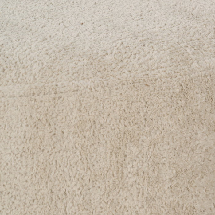 Puf Beige Tejido Salón 60 X 60 X 33 cm