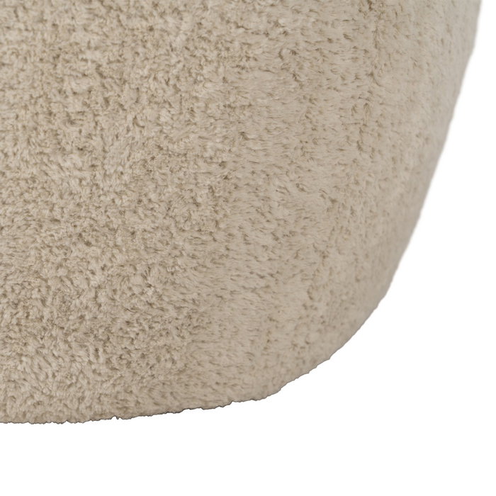 Puf Beige Tejido Salón 60 X 60 X 33 cm