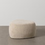 Puf Beige Tejido Salón 60 X 60 X 33 cm