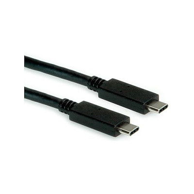 ROLINE 11.02.9055-10 Cable USB-C a USB-C 3.2 Gen 2, 10 Gbps, 2m, Carga Rápida PD 100W, Negro ROLINE 11.02.9055-10 Cable USB-C a USB-C 3.2 Gen 2, 10 Gbps, 2m, Carga Rápida PD 100W, Negro