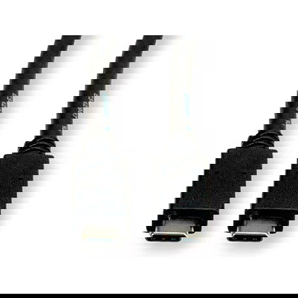 ROLINE 11.02.9055-10 Cable USB-C a USB-C 3.2 Gen 2, 10 Gbps, 2m, Carga Rápida PD 100W, Negro ROLINE 11.02.9055-10 Cable USB-C a USB-C 3.2 Gen 2, 10 Gbps, 2m, Carga Rápida PD 100W, Negro