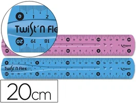 Maped Twist&Flex Regla Flexible de 20 cm Colores Surtidos