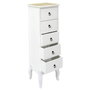 Home Deco Factory Cajonera Victoria 5 Cajones Almacenaje Eficaz Blanca Patas 34x30x100 cm