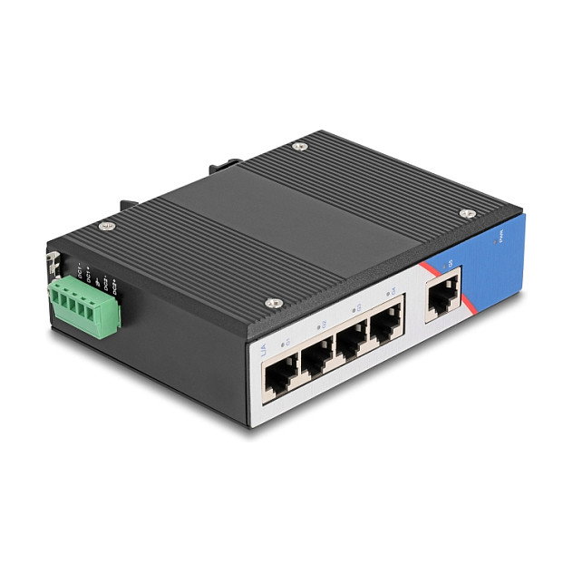 DeLOCK 80162 Switch Gigabit Ethernet de 5 puertos para carril DIN DeLOCK 80162 Switch Gigabit Ethernet de 5 puertos para carril DIN
