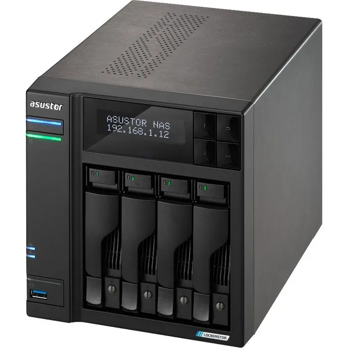 ASUSTOR Lockerstor 4 Gen2 AS6704T V2 Servidor NAS 4 bahías 4 GB RAM ASUSTOR Lockerstor 4 Gen2 AS6704T V2 Servidor NAS 4 bahías 4 GB RAM