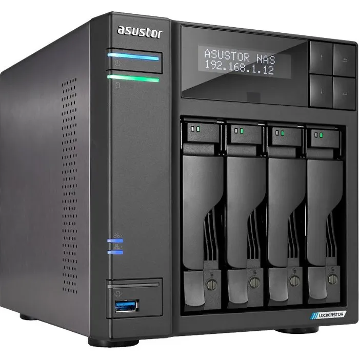 ASUSTOR Lockerstor 4 Gen2 AS6704T V2 Servidor NAS 4 bahías 4 GB RAM ASUSTOR Lockerstor 4 Gen2 AS6704T V2 Servidor NAS 4 bahías 4 GB RAM