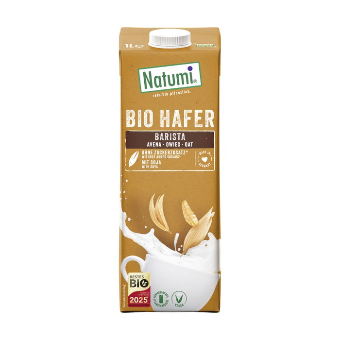 NATUMI Bebida Vegetal de Avena y Soja Barista BIO 1L (Pack 8 uds.) NATUMI Bebida Vegetal de Avena y Soja Barista BIO 1L (Pack 8 uds.)