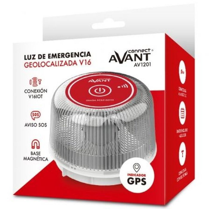 Avant Luz de emergencia V16 Connected AV1201 con base imantada y geolocalización Avant Luz de emergencia V16 Connected AV1201 con base imantada y geolocalización