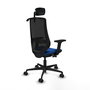 PIQUERAS Y CRESPO Silla de oficina Mardos con mecanismo Sincro/Traslack, Azul y Negro