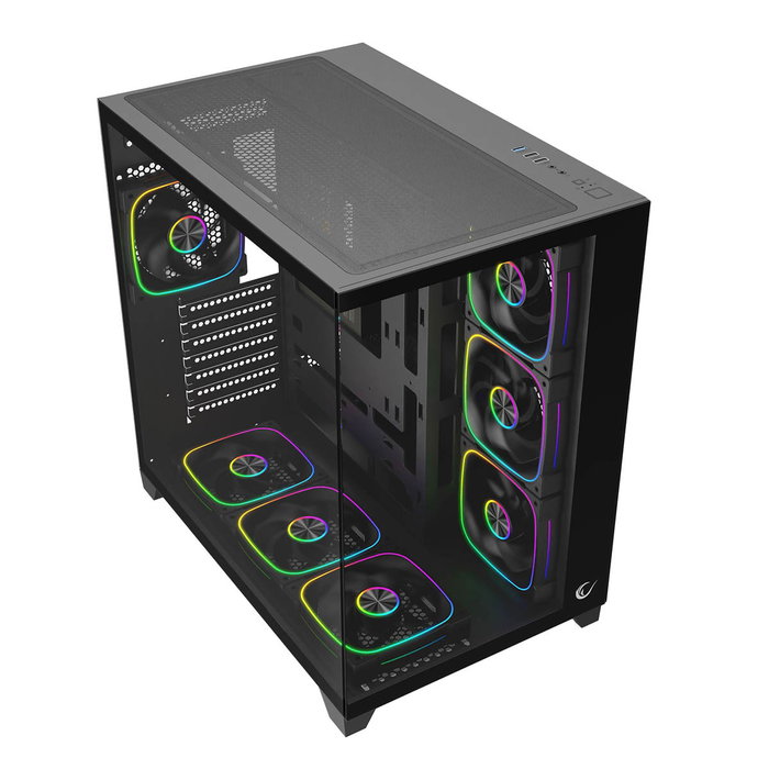 Rampage Rampage SEALITE Caja PC Torre con Vidrio Templado 7 Ventiladores ARGB PWM Negro