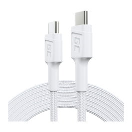 Green Cell Cable USB-C a USB-C KABGC29W Blanco 2m