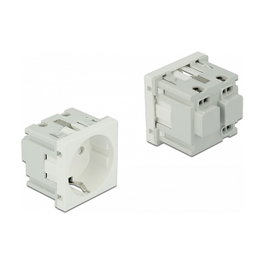 DeLOCK Tomacorriente Easy 45 con conexión a tierra 45 x 45 mm, Pack de 10