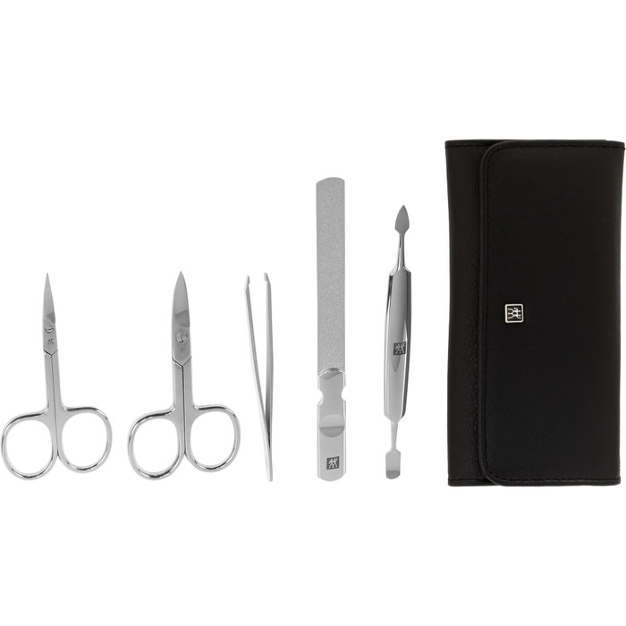 Zwilling Set de Manicura y Pedicura de 5 Piezas con Estuche de Cuero Negro Zwilling Set de Manicura y Pedicura de 5 Piezas con Estuche de Cuero Negro