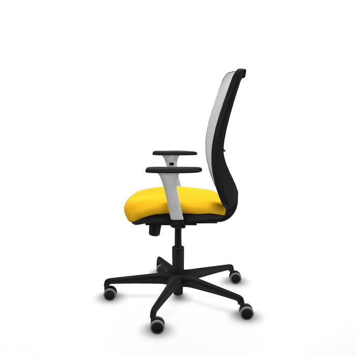 PIQUERAS Y CRESPO Silla de oficina Zulema con mecanismo Sincro/Traslack Amarillo y Blanco PIQUERAS Y CRESPO Silla de oficina Zulema con mecanismo Sincro/Traslack Amarillo y Blanco